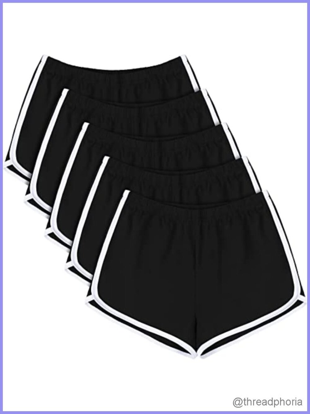 URATOT 5 Pack Soft Comfy Cotton Dolphin Shorts Breathable Lounge Workout Shorts